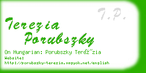 terezia porubszky business card